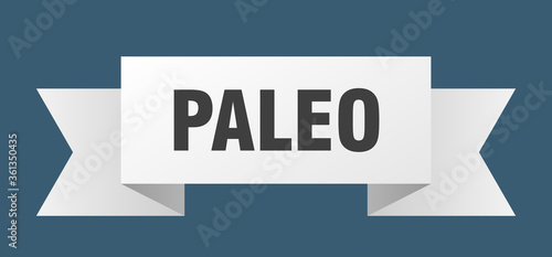 paleo ribbon. paleo isolated band sign. paleo banner