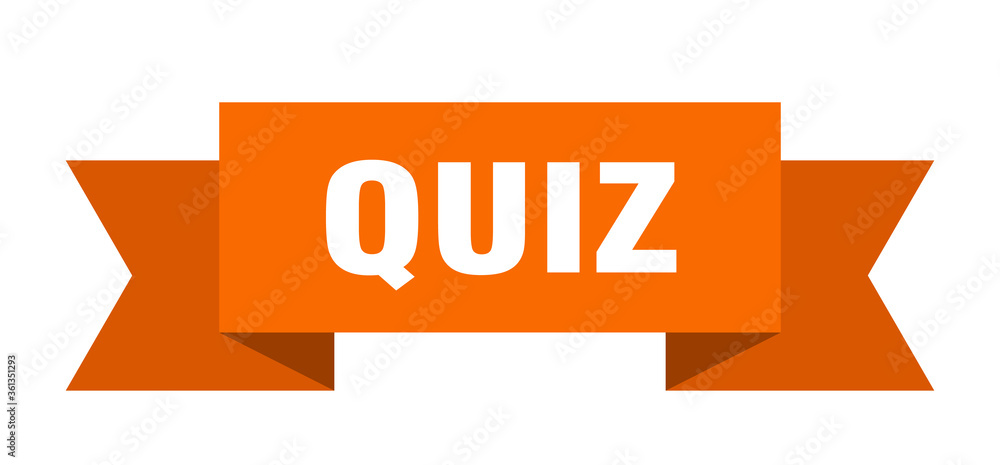 quiz ribbon. quiz isolated band sign. quiz banner