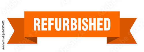 refurbished ribbon. refurbished isolated band sign. refurbished banner