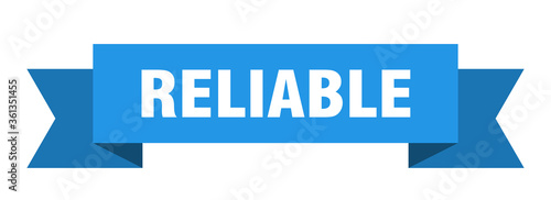 reliable ribbon. reliable isolated band sign. reliable banner