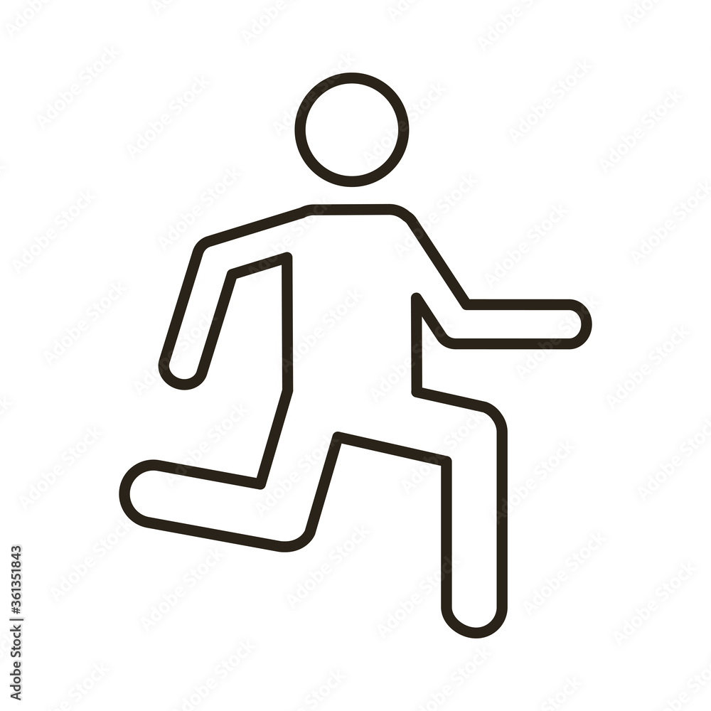 runner avatar figure line style icon runner avatar figure line style icon