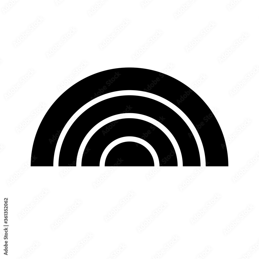 Obraz premium Rainbow Icon Flat Vector Illustration