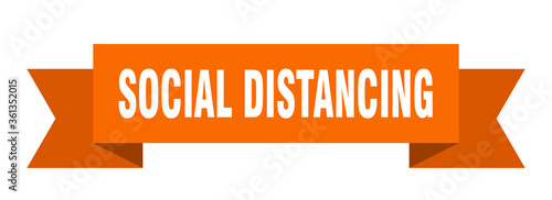 social distancing ribbon. social distancing isolated band sign. social distancing banner