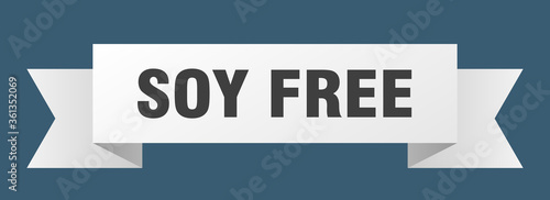 soy free ribbon. soy free isolated band sign. soy free banner