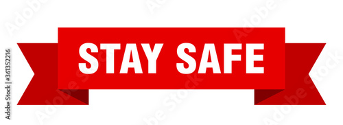 stay safe ribbon. stay safe isolated band sign. stay safe banner