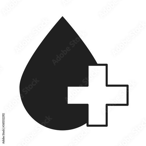 blood donation charity healthcare medical and hospital pictogram silhouette style icon photo