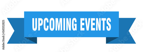 upcoming events ribbon. upcoming events isolated band sign. upcoming events banner