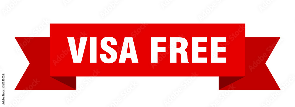 visa free ribbon. visa free isolated band sign. visa free banner visa free ribbon. visa free isolated band sign. visa free banner