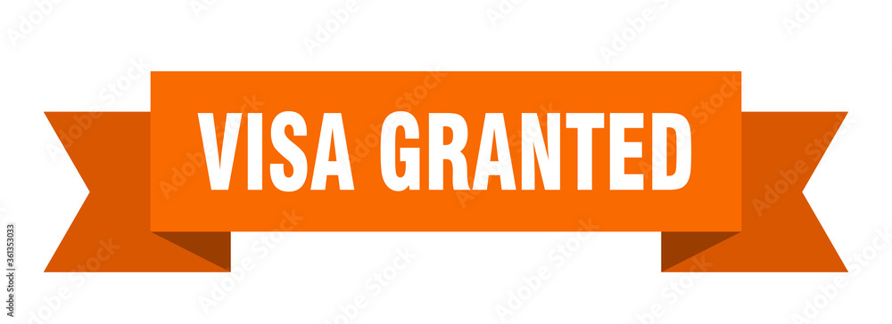 visa granted ribbon. visa granted isolated band sign. visa granted banner visa granted ribbon. visa granted isolated band sign. visa granted banner