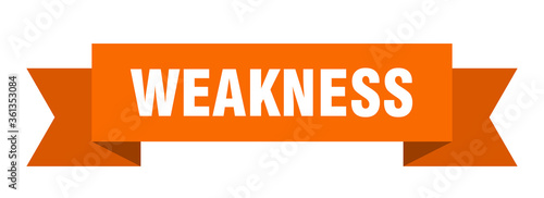 weakness ribbon. weakness isolated band sign. weakness banner