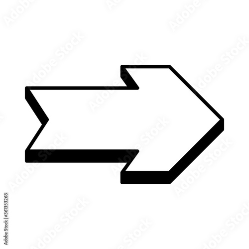 thick arrow icon, line style