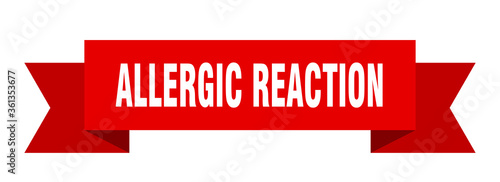 allergic reaction ribbon. allergic reaction isolated band sign. allergic reaction banner