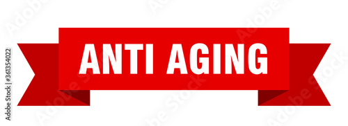 anti aging ribbon. anti aging isolated band sign. anti aging banner