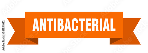antibacterial ribbon. antibacterial isolated band sign. antibacterial banner