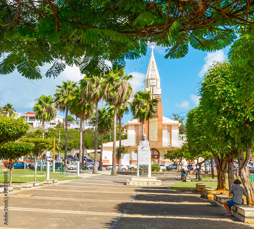 фотографія Victor Schoelcher Statue in Sainte Anne, Guadeloupe