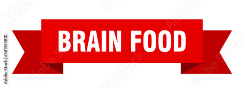 brain food ribbon. brain food isolated band sign. brain food banner