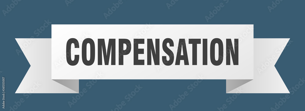 compensation ribbon. compensation isolated band sign. compensation banner
