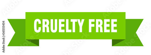 cruelty free ribbon. cruelty free isolated band sign. cruelty free banner