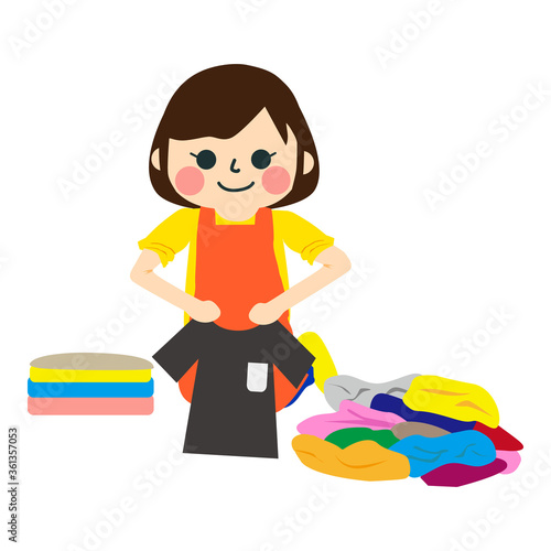 家事をする女性