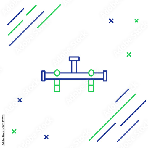 Line Manifold icon isolated on white background. Colorful outline concept. Vector