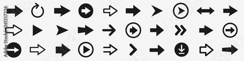 Arrow icons set. Arrow collection. Simple arrow big set. Vector illustration photo