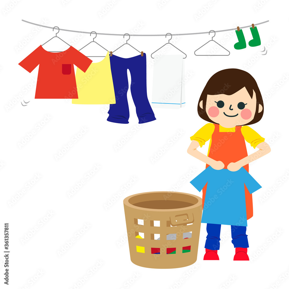家事をする女性 家事をする女性