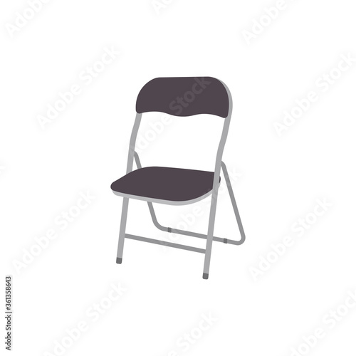 Chair flat icon. Folding chair vector illustration. photo