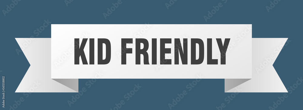 kid friendly ribbon. kid friendly isolated band sign. kid friendly banner kid friendly ribbon. kid friendly isolated band sign. kid friendly banner