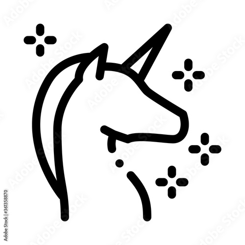 lgbt unicorn icon vector. lgbt unicorn sign. isolated contour symbol illustration