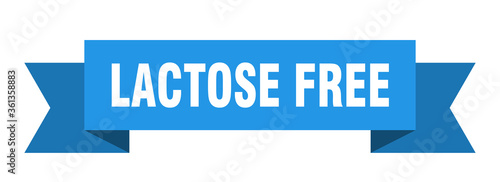 lactose free ribbon. lactose free isolated band sign. lactose free banner