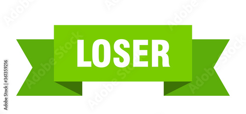 loser ribbon. loser isolated band sign. loser banner