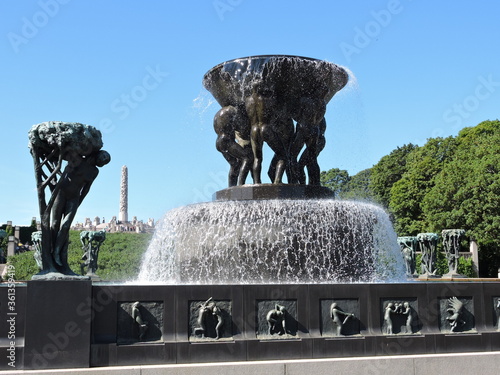 Photography Fountain Vigeland in Frogner Park, Oslo, Norway