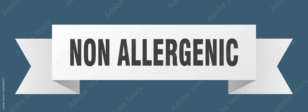 non allergenic ribbon. non allergenic isolated band sign. non allergenic banner non allergenic ribbon. non allergenic isolated band sign. non allergenic banner