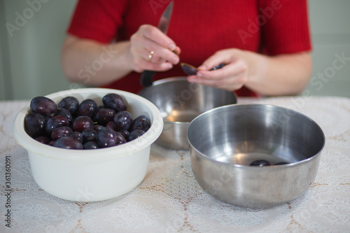 Stoneless of plums. photo