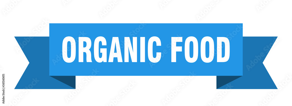 organic food ribbon. organic food isolated band sign. organic food banner organic food ribbon. organic food isolated band sign. organic food banner