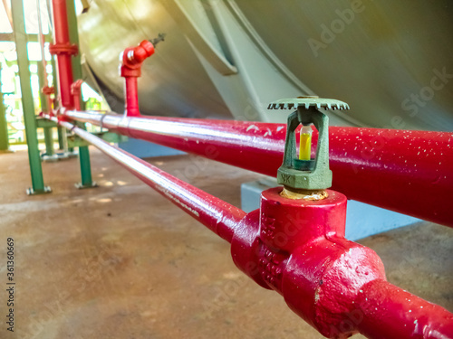 Fire sprinklers in a normal petrochemical plant