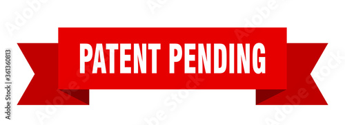 patent pending ribbon. patent pending isolated band sign. patent pending banner