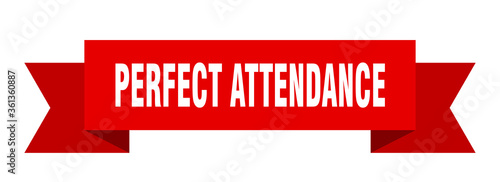 perfect attendance ribbon. perfect attendance isolated band sign. perfect attendance banner