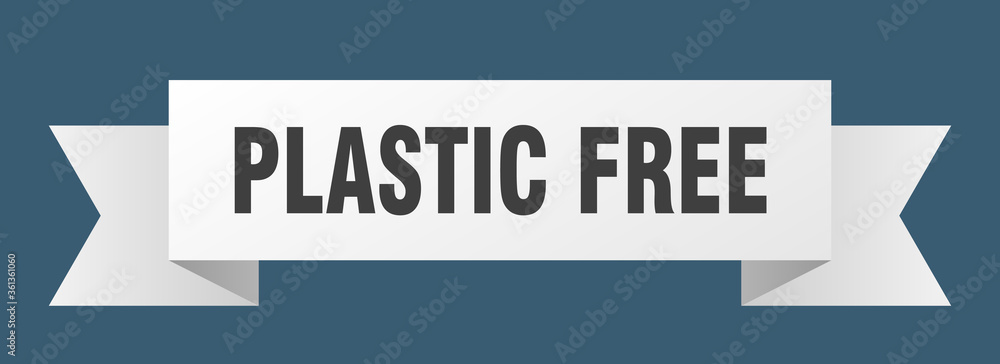 plastic free ribbon. plastic free isolated band sign. plastic free banner plastic free ribbon. plastic free isolated band sign. plastic free banner
