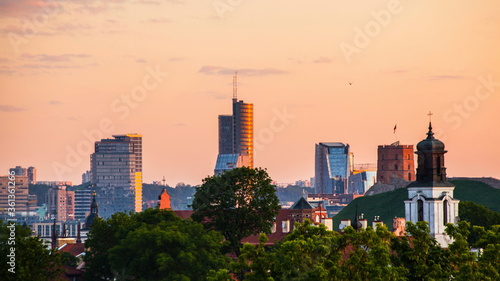 Vilnius skyline at sunrise