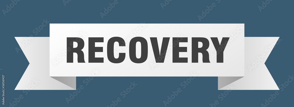recovery ribbon. recovery isolated band sign. recovery banner