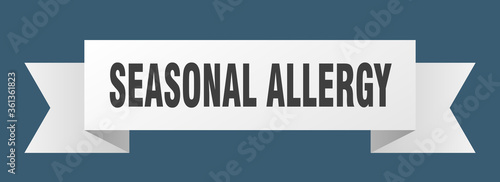seasonal allergy ribbon. seasonal allergy isolated band sign. seasonal allergy banner