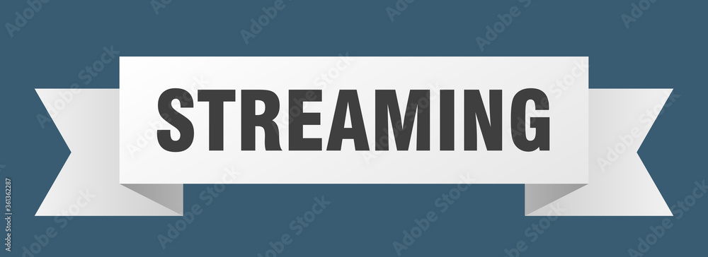 streaming ribbon. streaming isolated band sign. streaming banner