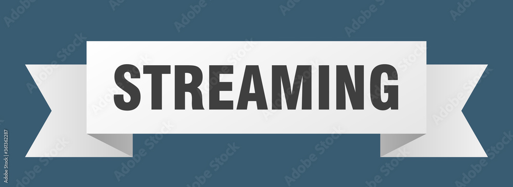 streaming ribbon. streaming isolated band sign. streaming banner streaming ribbon. streaming isolated band sign. streaming banner
