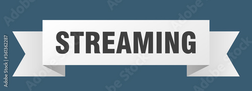 streaming ribbon. streaming isolated band sign. streaming banner