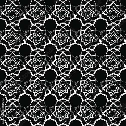 Wallpaper Mural seamless geometric interwoven patterns. hypnotic effect. it can be used as background, fabric pattern, cover page, backdrop, wallpaper Torontodigital.ca