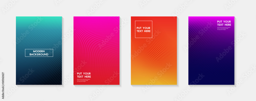 Minimal modern cover design. Dynamic colorful gradients. Future geometric patterns. Blue, pink, yellow, green, orange, purple placard poster template. Minimal modern cover design. Dynamic colorful gradients. Future geometric patterns. Blue, pink, yellow, green, orange, purple placard poster template.