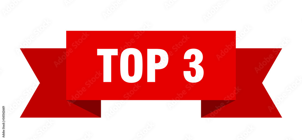 top 3 ribbon. top 3 isolated band sign. top 3 banner top 3 ribbon. top 3 isolated band sign. top 3 banner