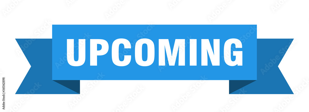upcoming ribbon. upcoming isolated band sign. upcoming banner upcoming ribbon. upcoming isolated band sign. upcoming banner