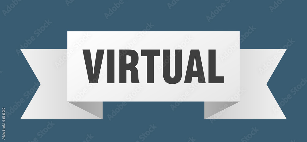 virtual ribbon. virtual isolated band sign. virtual banner virtual ribbon. virtual isolated band sign. virtual banner